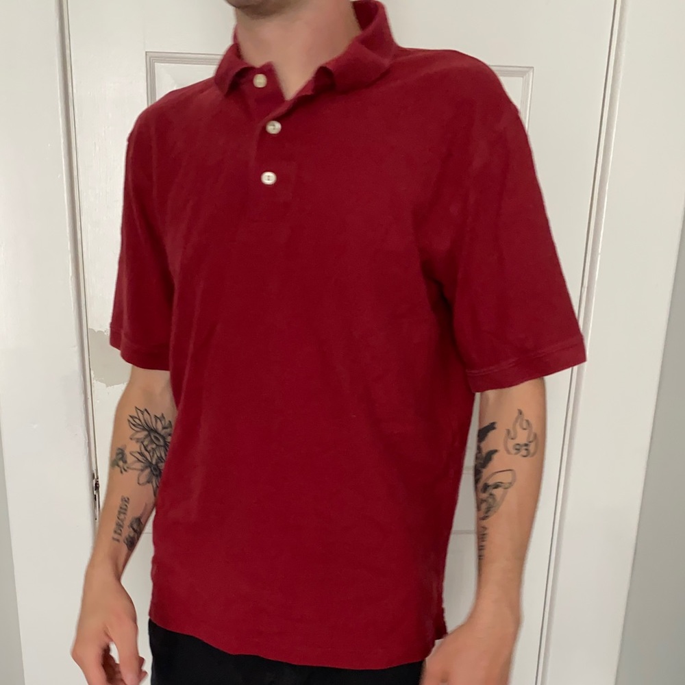 Croft and Barrow red polo